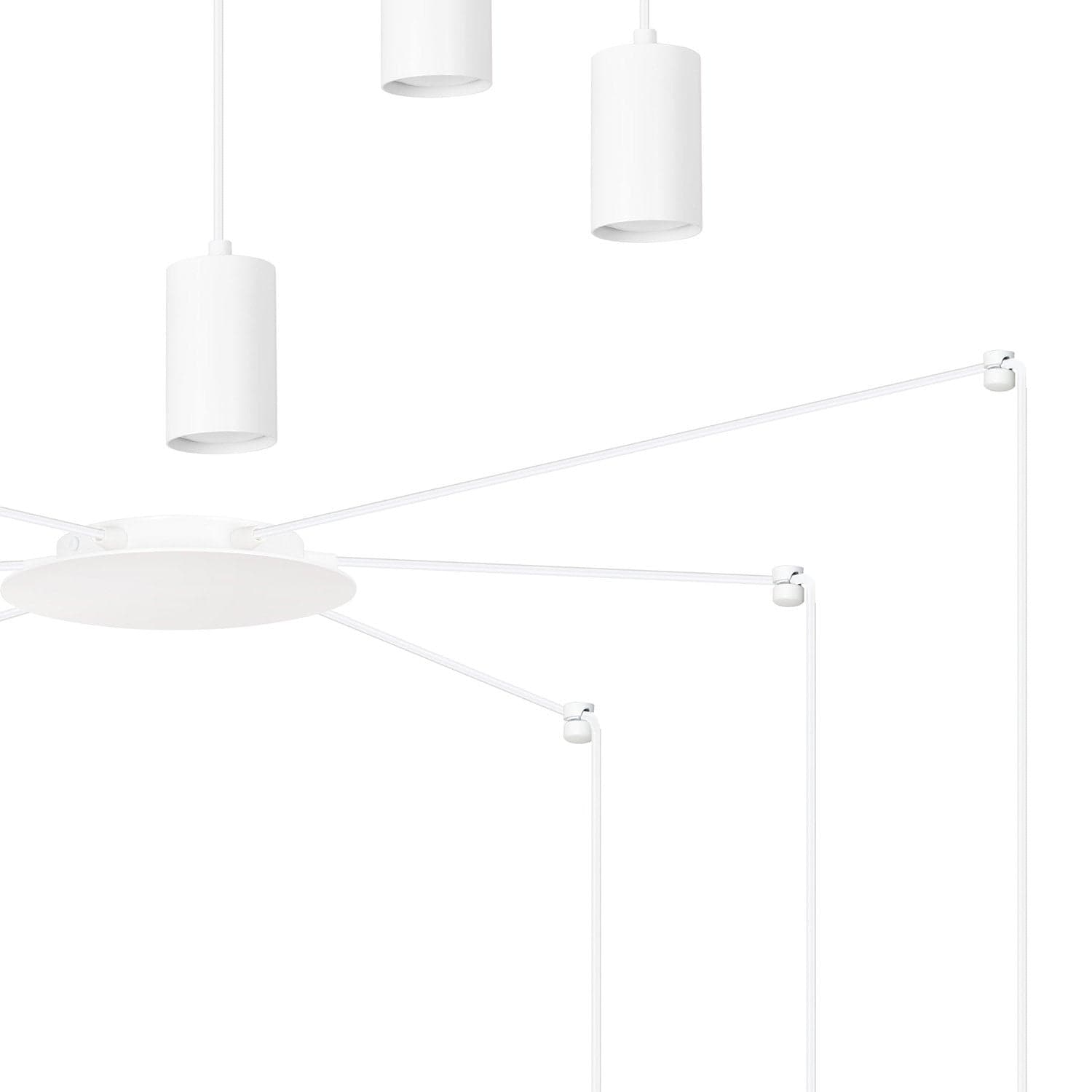 Sospensione A Ragno In Acciaio Bianco 6 Luci Tracker Con Cavo 3 Metri in Lampade a sospensione LuceArt - Montecorvino Pugliano, commercioVirtuoso.it