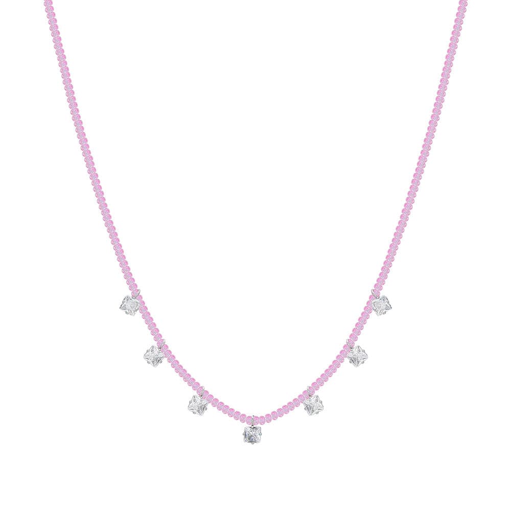 Luca Barra - Collana cristalli rosa e zirconi bianchi in Collane Alba Gioielli - Casoria, commercioVirtuoso.it