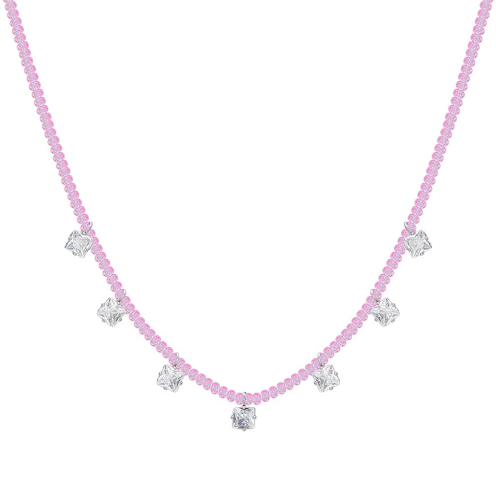 Luca Barra - Collana cristalli rosa e zirconi bianchi in Collane Alba Gioielli - Casoria, commercioVirtuoso.it