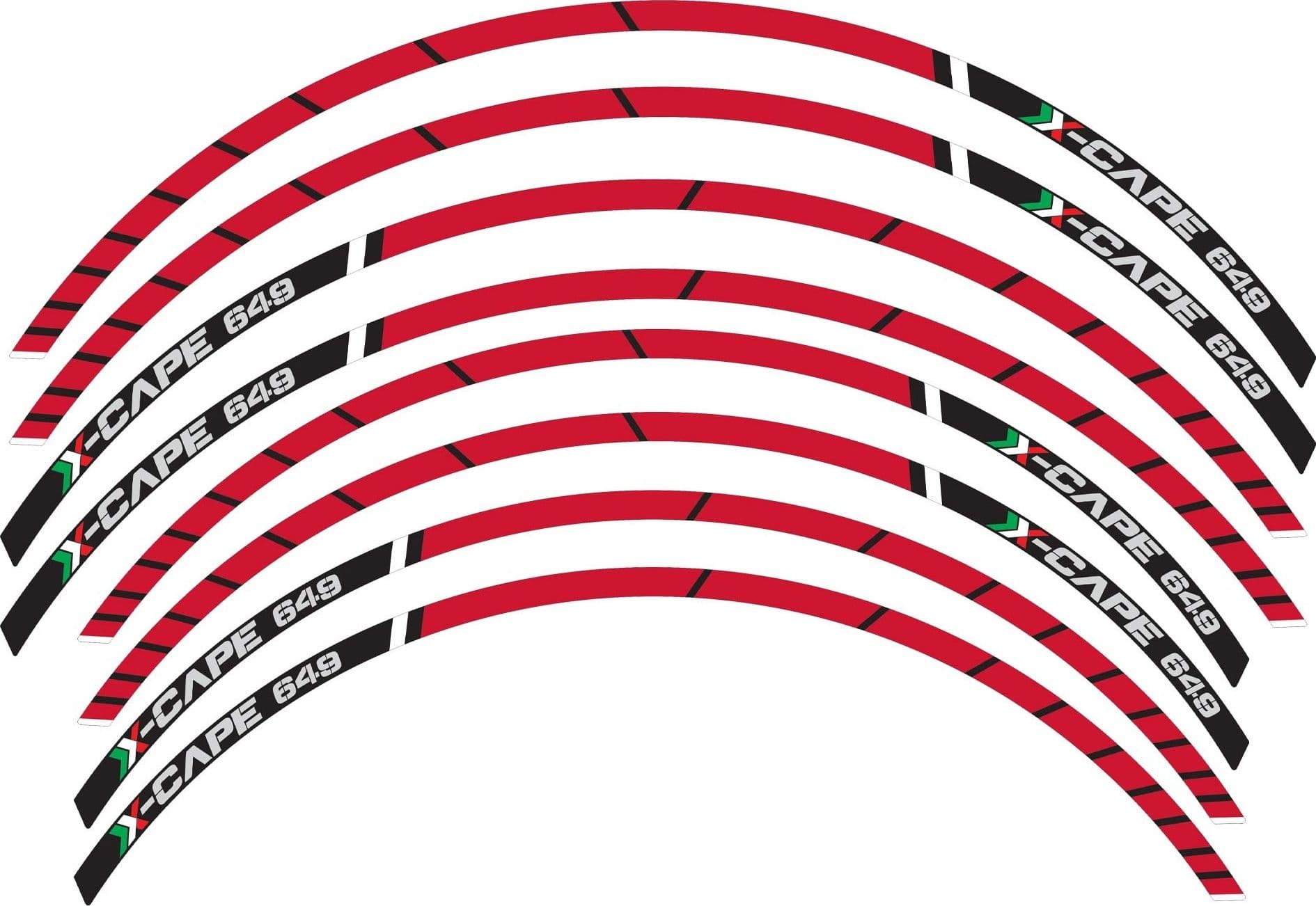 Kit strisce adesive per cerchi moto compatibili con Moto Morini X-CAPE 2022 in Decalcomanie adesivi e magneti LabelBike - Bibbiano, commercioVirtuoso.it