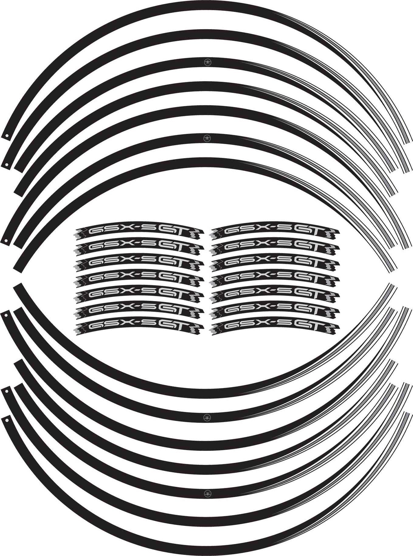 Kit strisce adesive per cerchi ruote 17" compatibili con Suzuki GSXS 1000 GT in Decalcomanie adesivi e magneti LabelBike - Bibbiano, commercioVirtuoso.it