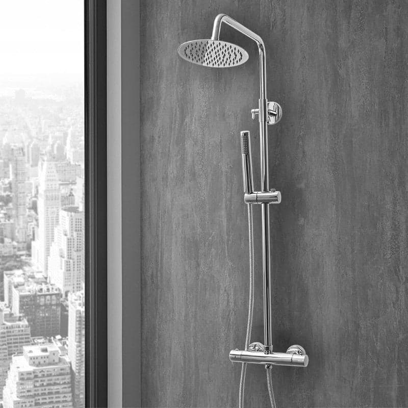 Colonna Doccia Termostatica Rotonda Cromata PIAVE in Rubinetti per vasca Mondialshop - Parabiago, commercioVirtuoso.it
