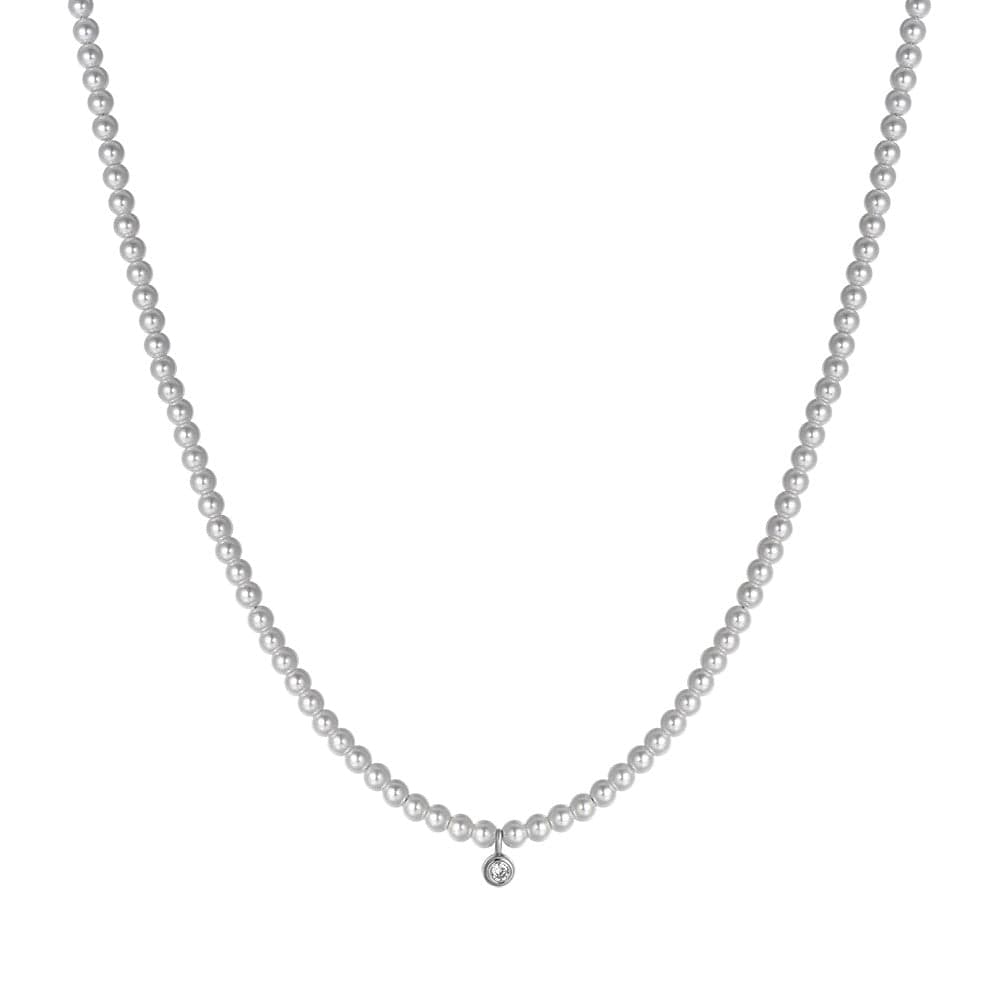 Luca Barra - Collana di perle con cristallo bianco in Collane Alba Gioielli - Casoria, commercioVirtuoso.it