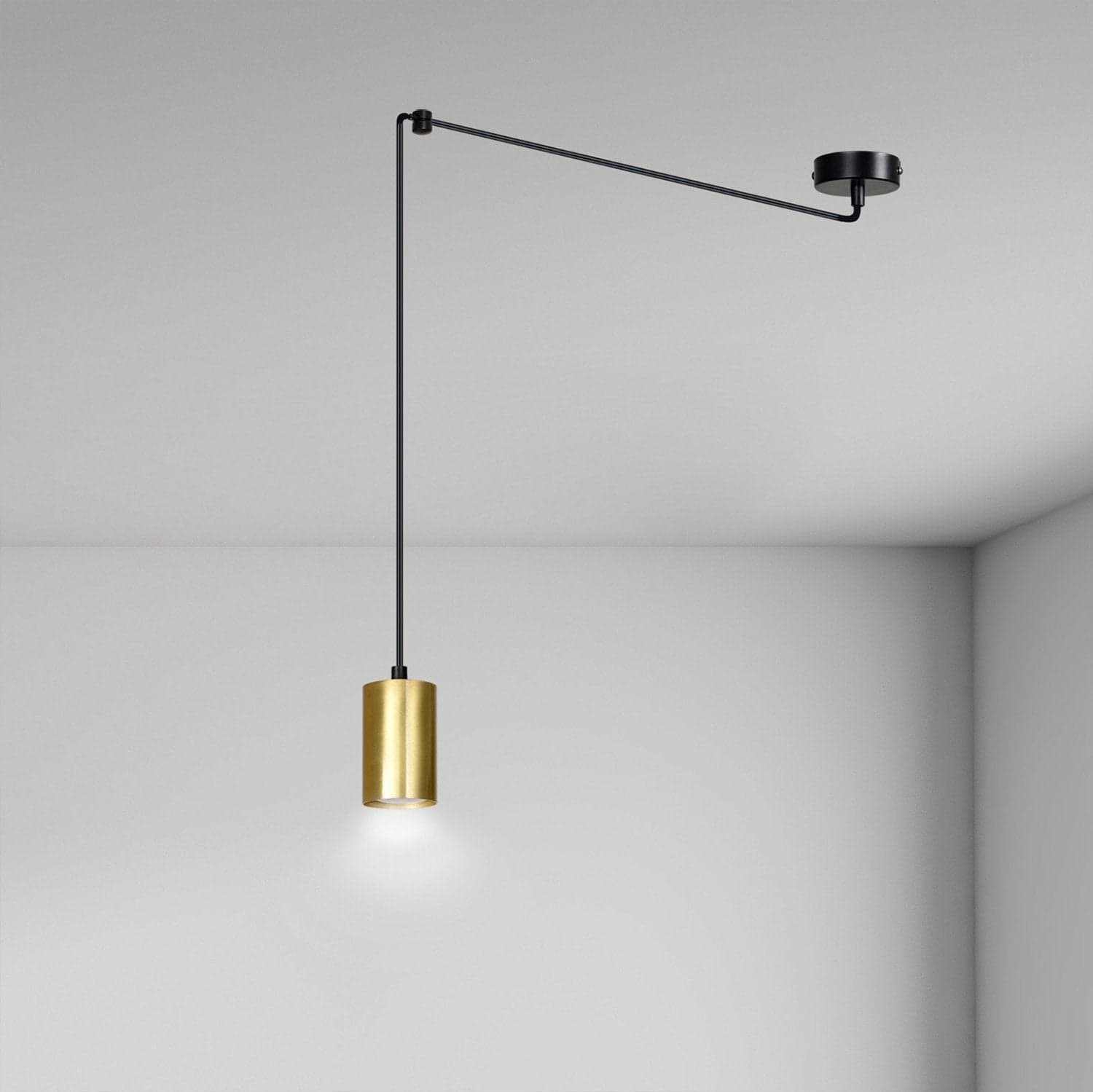 Sospensione A Ragno In Acciaio Nero E Oro 1 Luce Tracker Con Cavo 3 Metri in Lampade a sospensione LuceArt - Montecorvino Pugliano, commercioVirtuoso.it