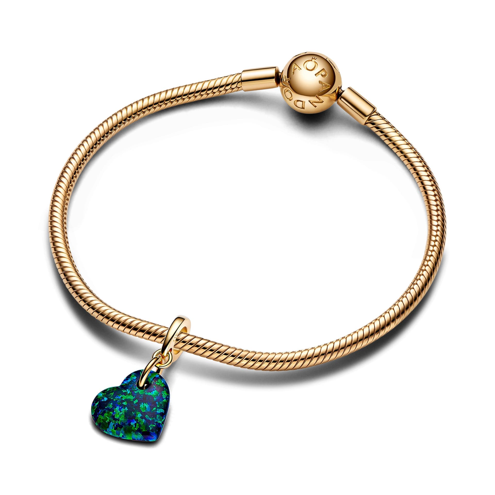 PANDORA - Charm Pendente Cuore Opale Verde e Blu in Bead Charm Alba Gioielli - Casoria, commercioVirtuoso.it