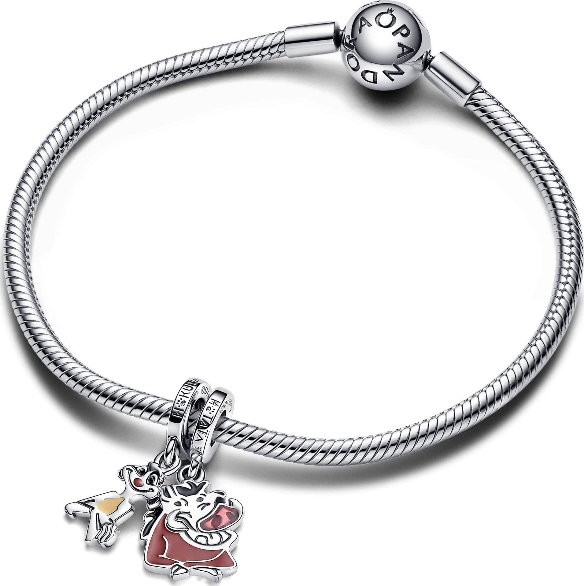 Pandora - Charm Disney, Il Re Leone, Pendente Timon e Pumbaa divisibile in Bead Charm Alba Gioielli - Casoria, commercioVirtuoso.it