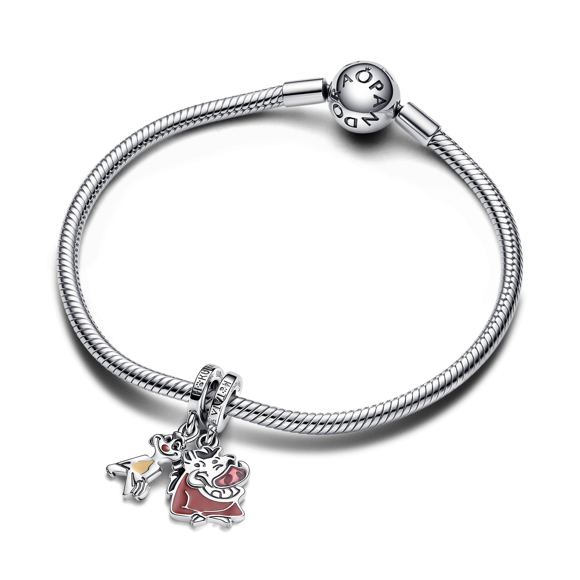 Pandora - Charm Disney, Il Re Leone, Pendente Timon e Pumbaa divisibile in Bead Charm Alba Gioielli - Casoria, commercioVirtuoso.it