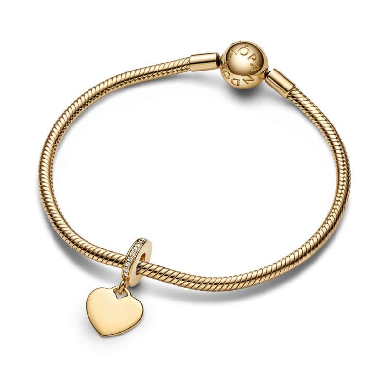 PANDORA - Charm Cuore Pendente da incidere in Bead Charm Alba Gioielli - Casoria, commercioVirtuoso.it