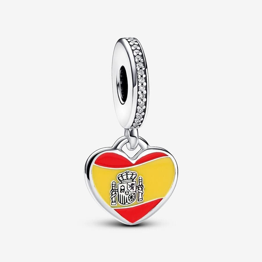 Pandora - Charm Pendente Bandiera Spagnola in Bead Charm Alba Gioielli - Casoria, commercioVirtuoso.it