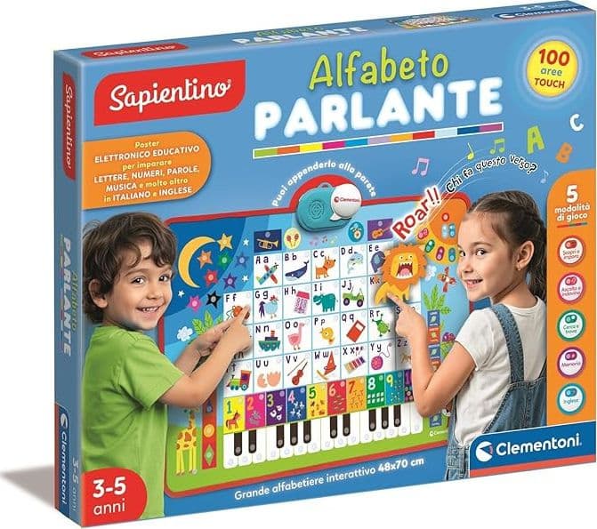 Clementoni - Sapientino Alfabeto Parlante Poster Elettronico 16665 in prodotto Centro Bimbo - Siderno, commercioVirtuoso.it