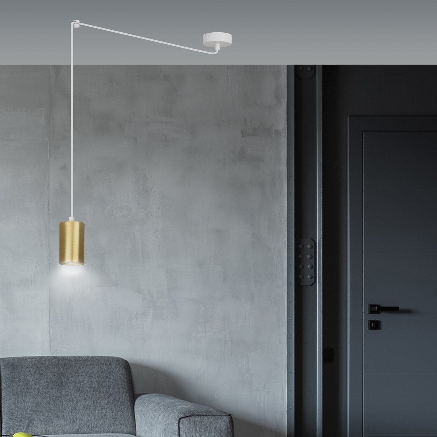 Sospensione A Ragno In Acciaio Bianco E Oro 1 Luce Tracker Con Cavo 3 Metri in Lampade a sospensione LuceArt - Montecorvino Pugliano, commercioVirtuoso.it