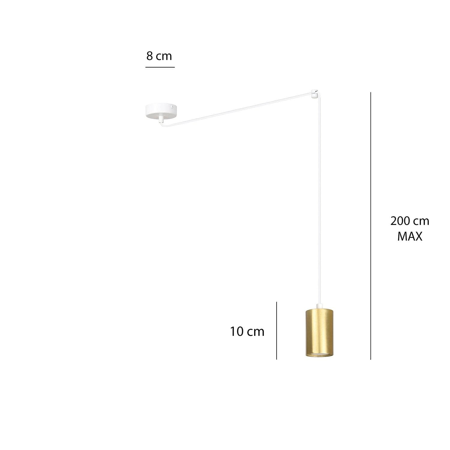 Sospensione A Ragno In Acciaio Bianco E Oro 1 Luce Tracker Con Cavo 3 Metri in Lampade a sospensione LuceArt - Montecorvino Pugliano, commercioVirtuoso.it