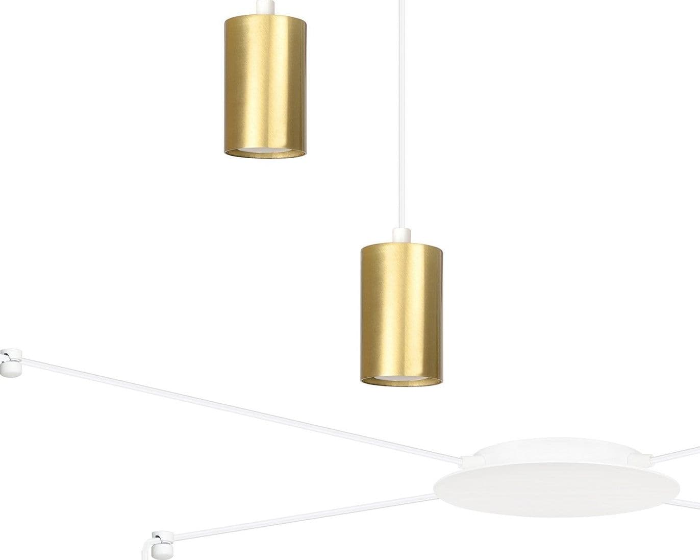 Sospensione A Ragno In Acciaio Bianco E Oro 4 Luci Tracker Con Cavo 3 Metri in Lampade a sospensione LuceArt - Montecorvino Pugliano, commercioVirtuoso.it