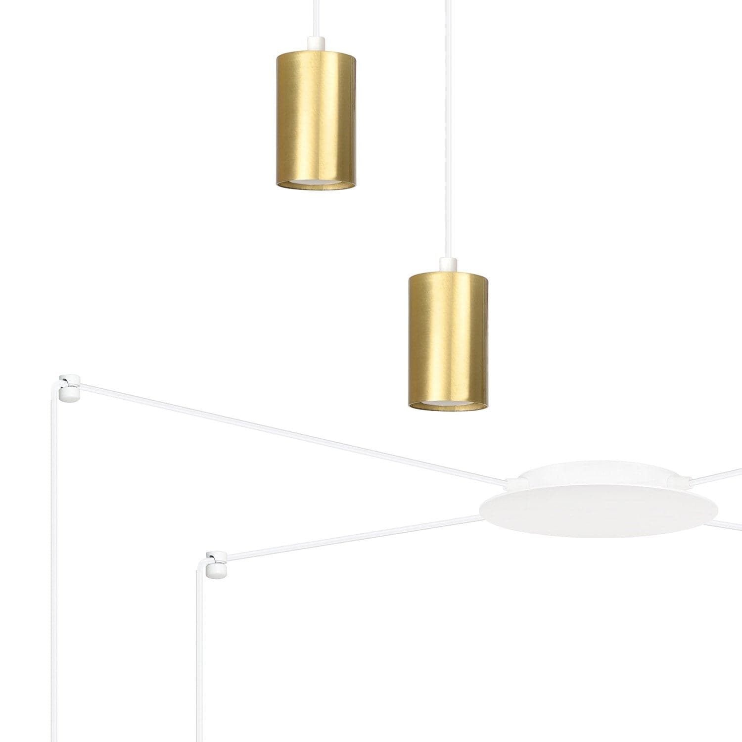 Sospensione A Ragno In Acciaio Bianco E Oro 4 Luci Tracker Con Cavo 3 Metri in Lampade a sospensione LuceArt - Montecorvino Pugliano, commercioVirtuoso.it