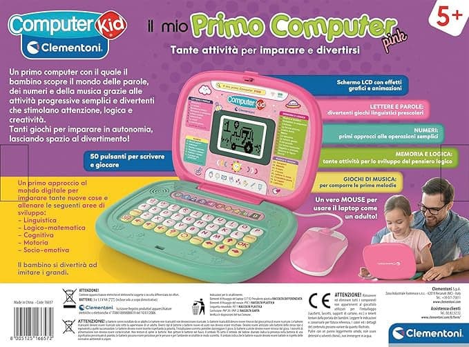 Clementoni - SapientinoIl Mio Primo Computer Pink con mouse 16657 in prodotto Centro Bimbo - Siderno, commercioVirtuoso.it