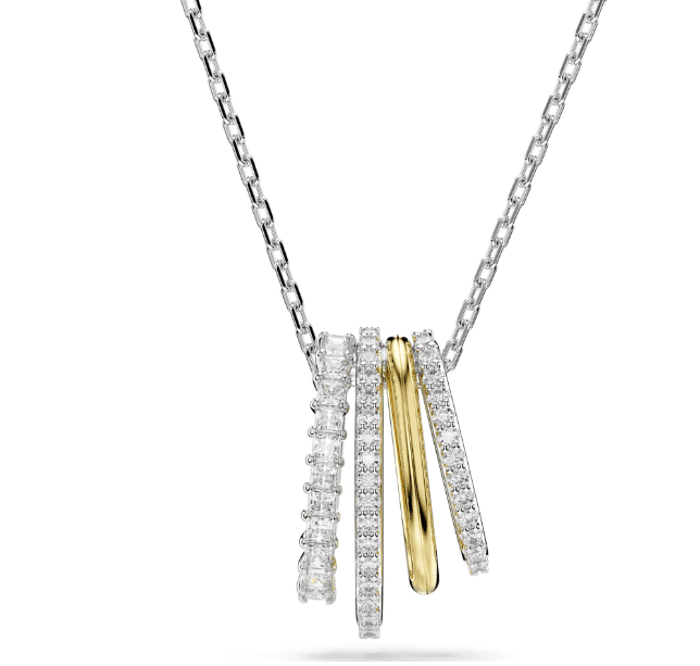 SWAROVSKI - Collana con Pendente Hyperbola Taglio misto, Bianco, Mix di finiture