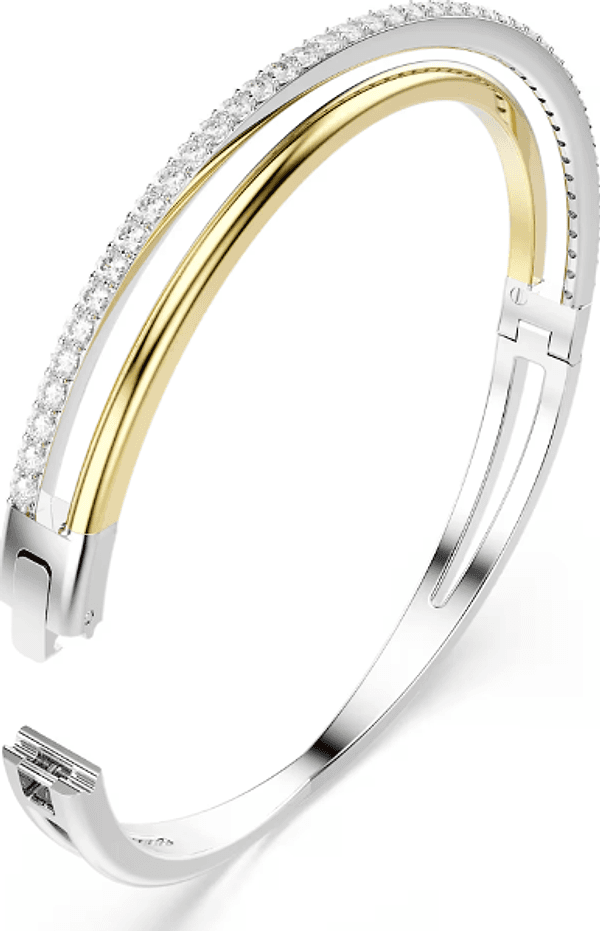 SWAROVSKI  -  Bracciale rigido Hyperbola Taglio Round, Bianco, Mix di finiture in Bracciali Alba Gioielli - Casoria, commercioVirtuoso.it