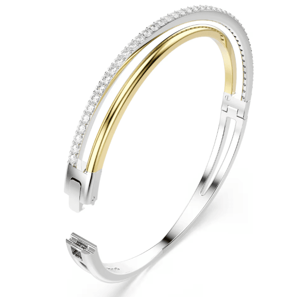 SWAROVSKI  -  Bracciale rigido Hyperbola Taglio Round, Bianco, Mix di finiture in Bracciali Alba Gioielli - Casoria, commercioVirtuoso.it