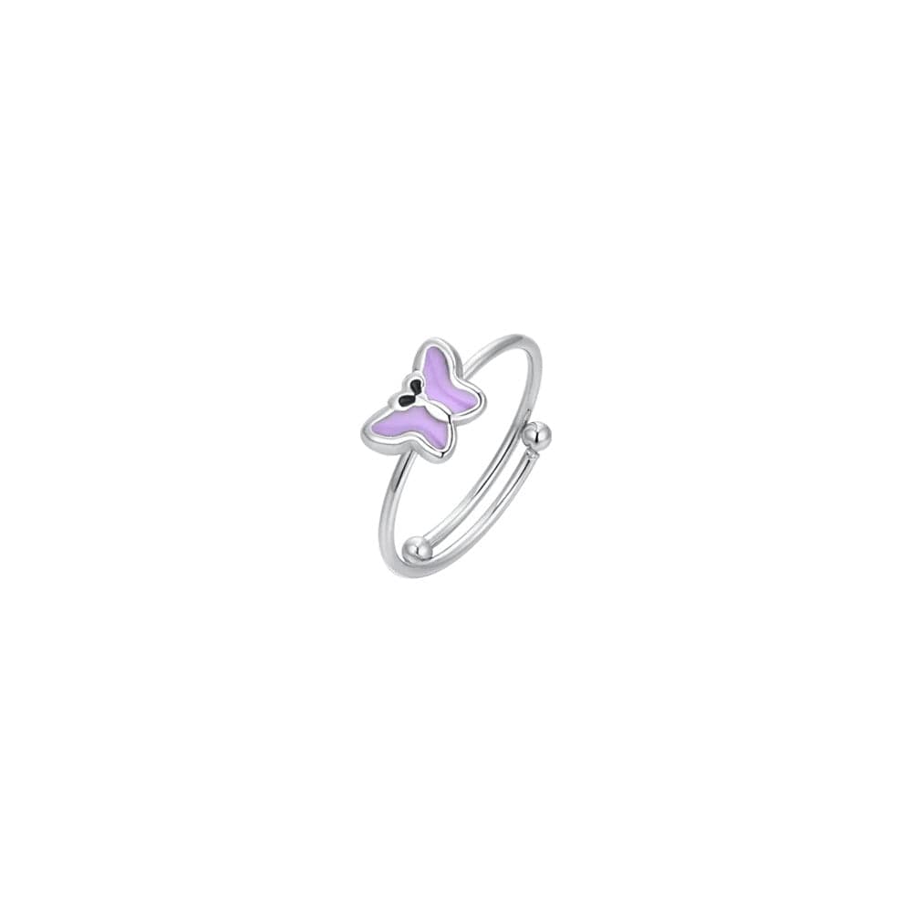 LUCA BARRA - ANELLO BAMBINA FARFALLA CON SMALTO VIOLA in Anelli Alba Gioielli - Casoria, commercioVirtuoso.it