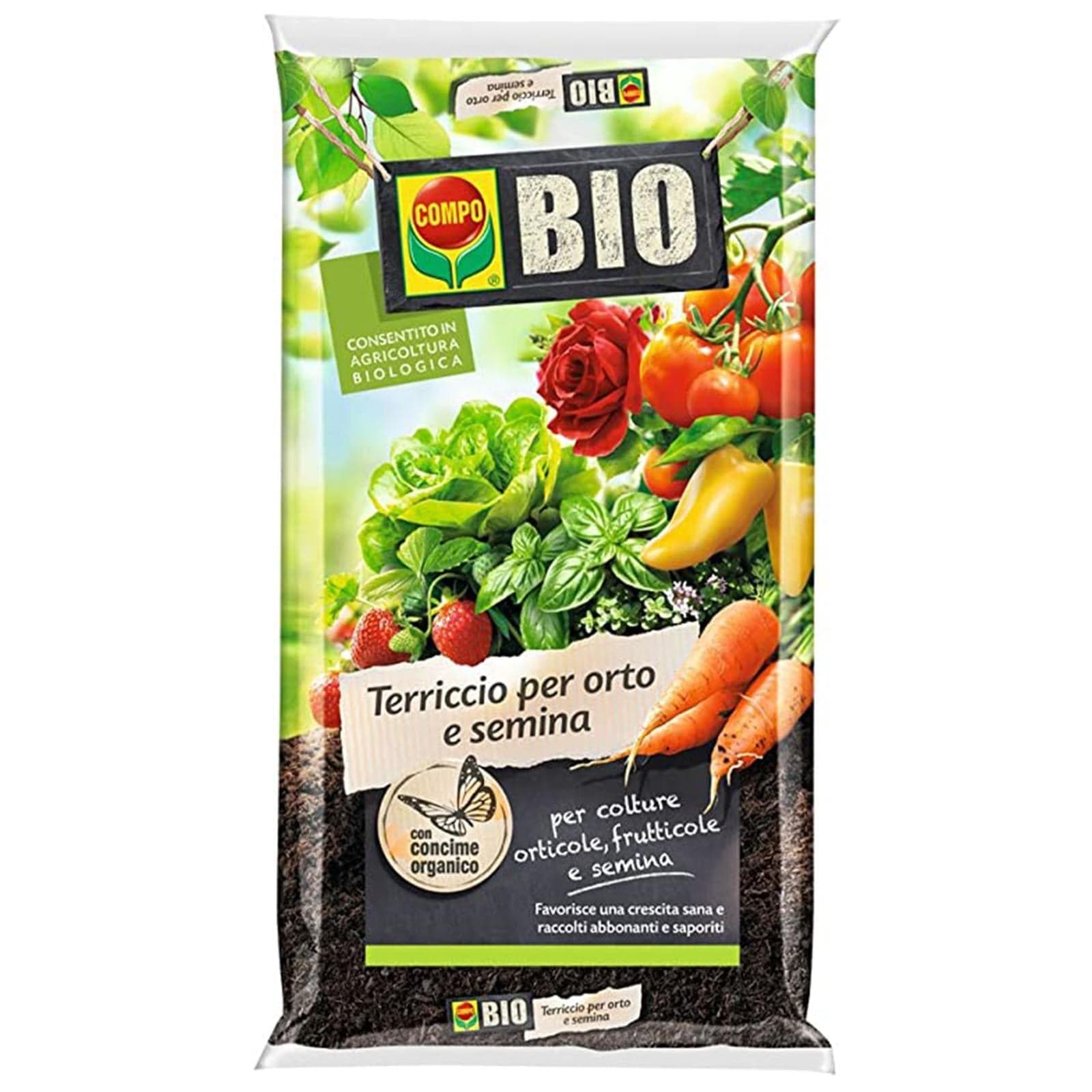Terriccio bio per orto e semina substrato professionale Biologico Lt 50 - 2