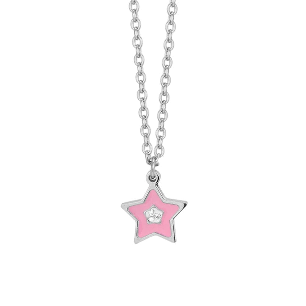 LUCA BARRA - COLLANA BAMBINA STELLA CON SMALTO ROSA in Bracciali Alba Gioielli - Casoria, commercioVirtuoso.it