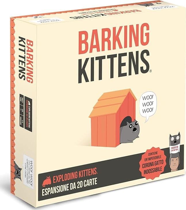 Asmodee - Espansione Gioco Exploding Kittens Barking Kittens