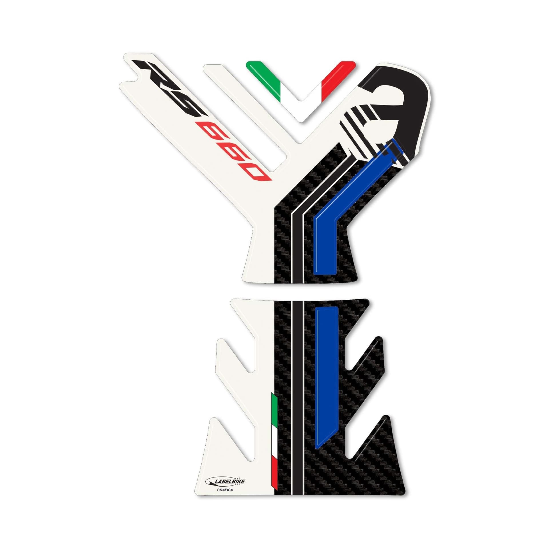 Paraserbatoio moto Adesivo 3D compatibile con Aprilia RS 660 Limited Edition in Decalcomanie adesivi e magneti LabelBike - Bibbiano, commercioVirtuoso.it
