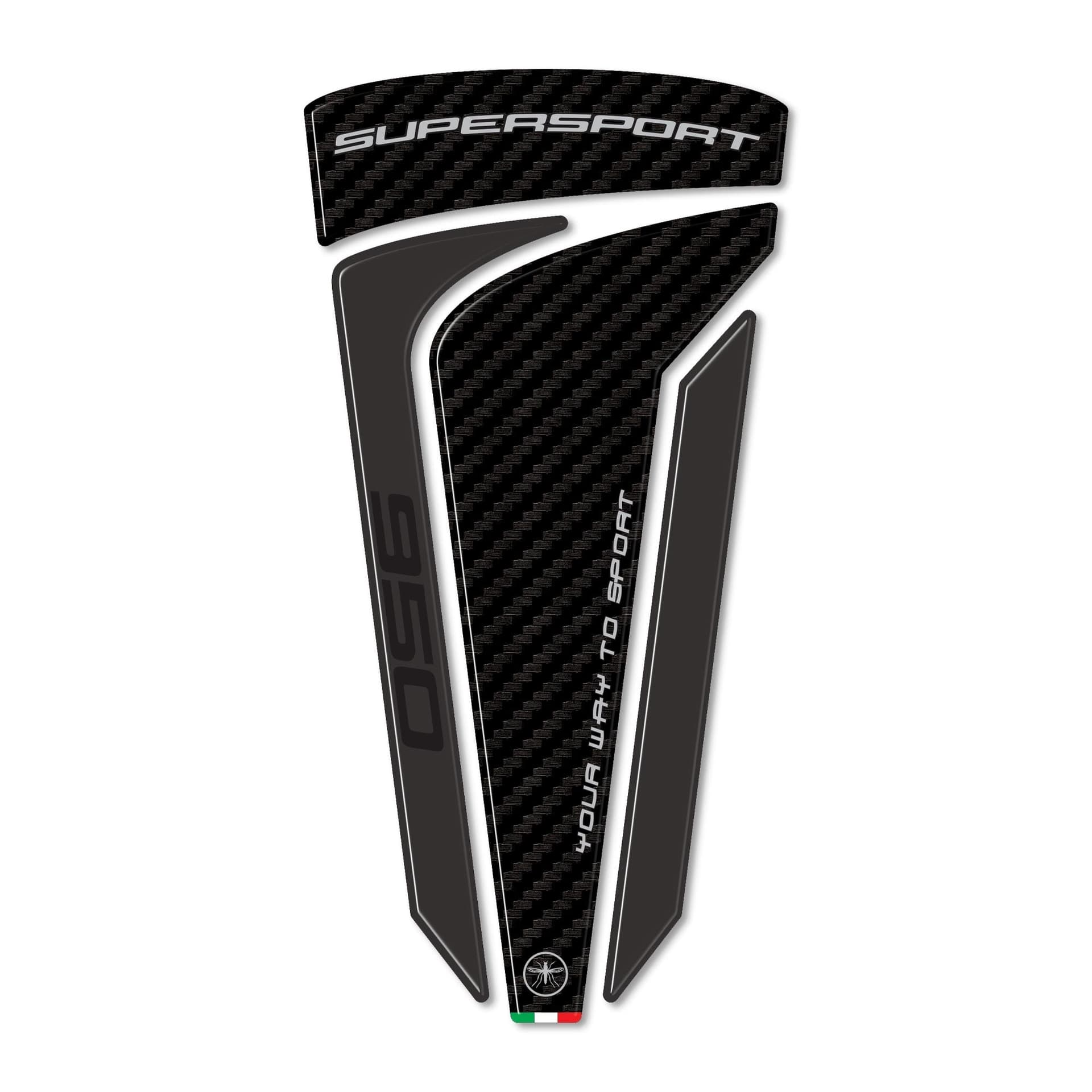 Paraserbatoio Moto Adesivo 3D compatibile con Ducati Supersport 950 2021-2024 in Decalcomanie adesivi e magneti LabelBike - Bibbiano, commercioVirtuoso.it