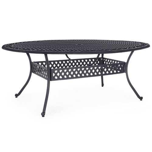 Tavolo ovale "Ivrea" in alluminio da esterno per giardino e veranda 200 x 152 cm - 21