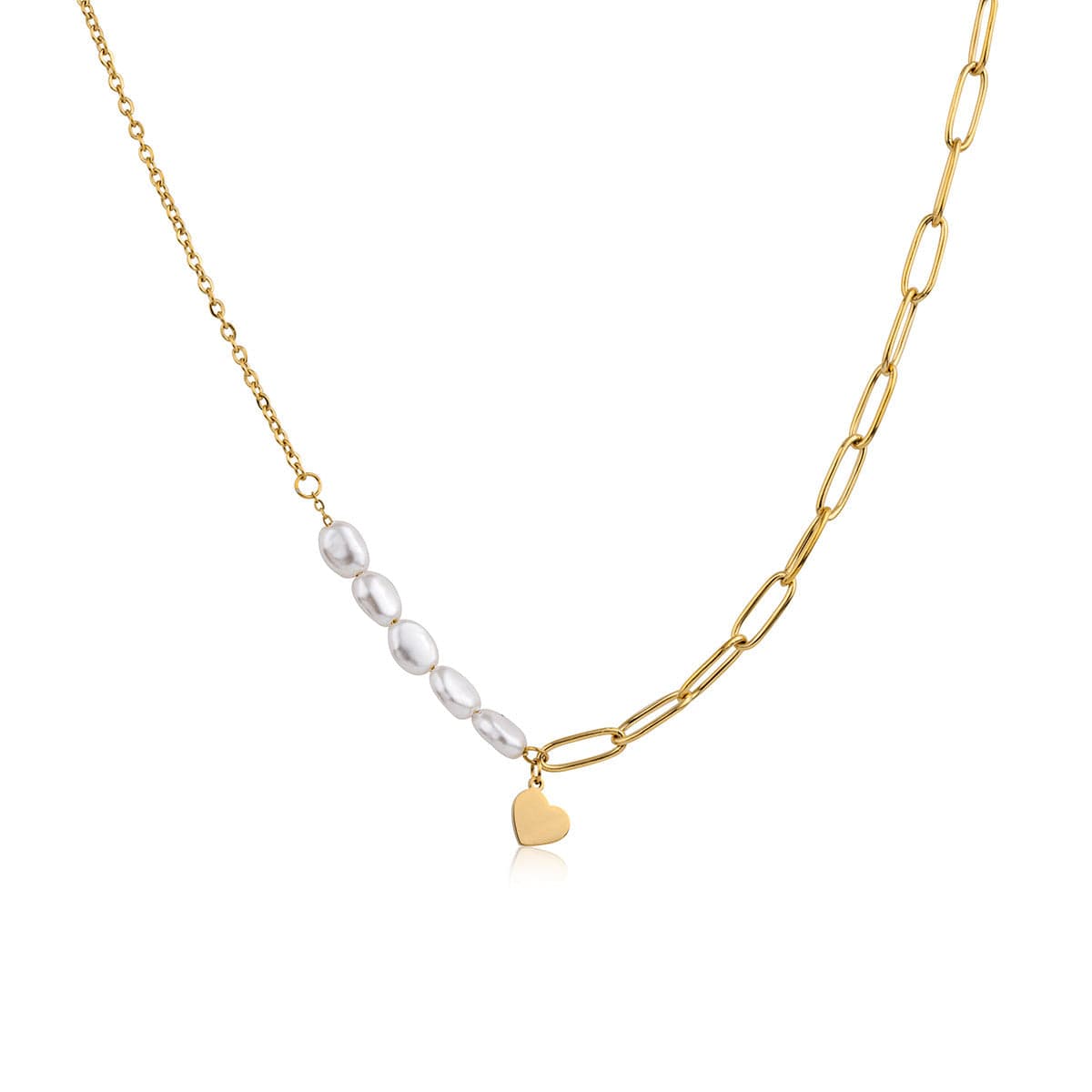 Ops Object - collana con perle e pendente cuore DARLING