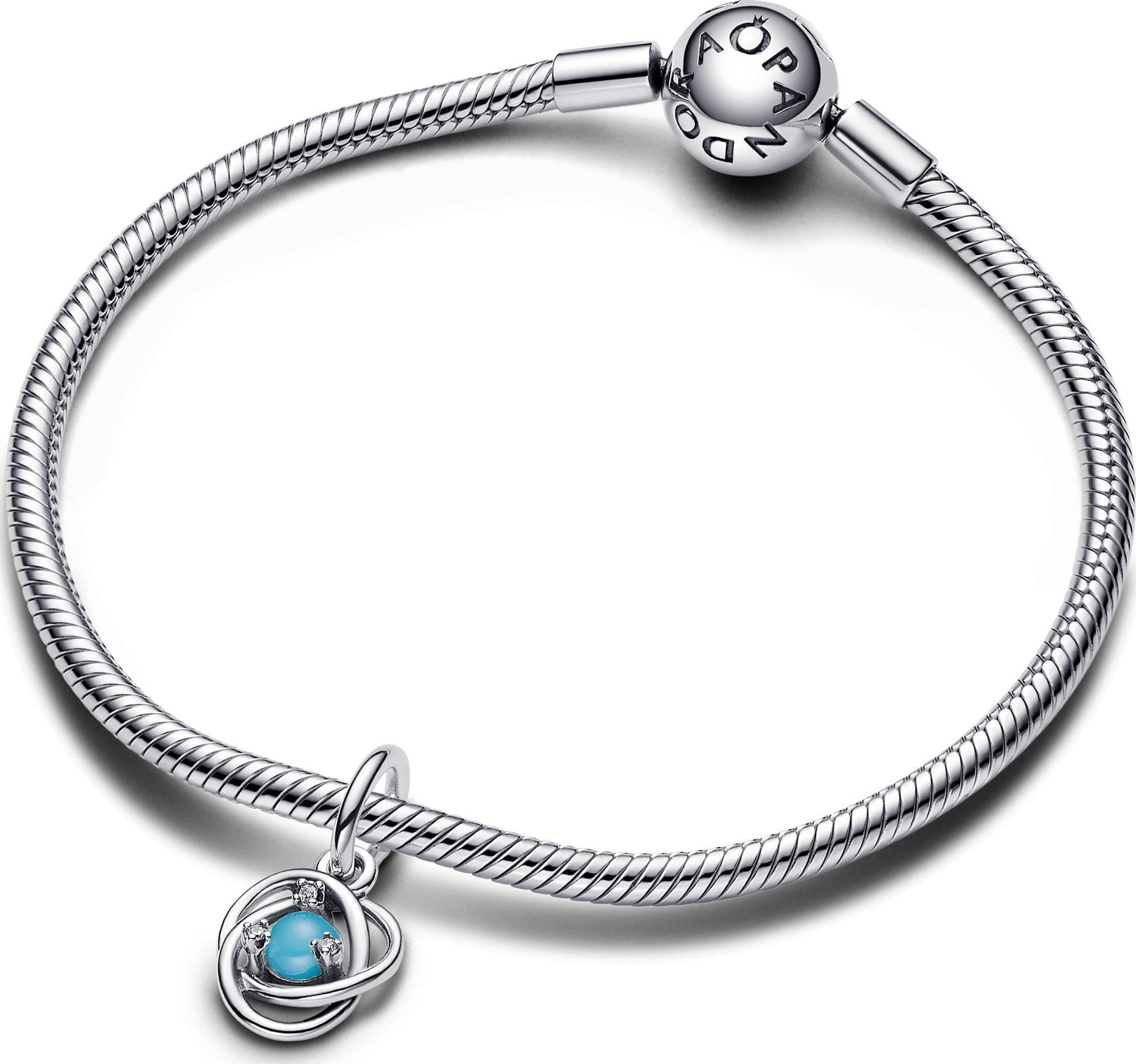 Pandora - Charm Pendente Cerchio Eterno Turchese Dicembre in Bead Charm Alba Gioielli - Casoria, commercioVirtuoso.it