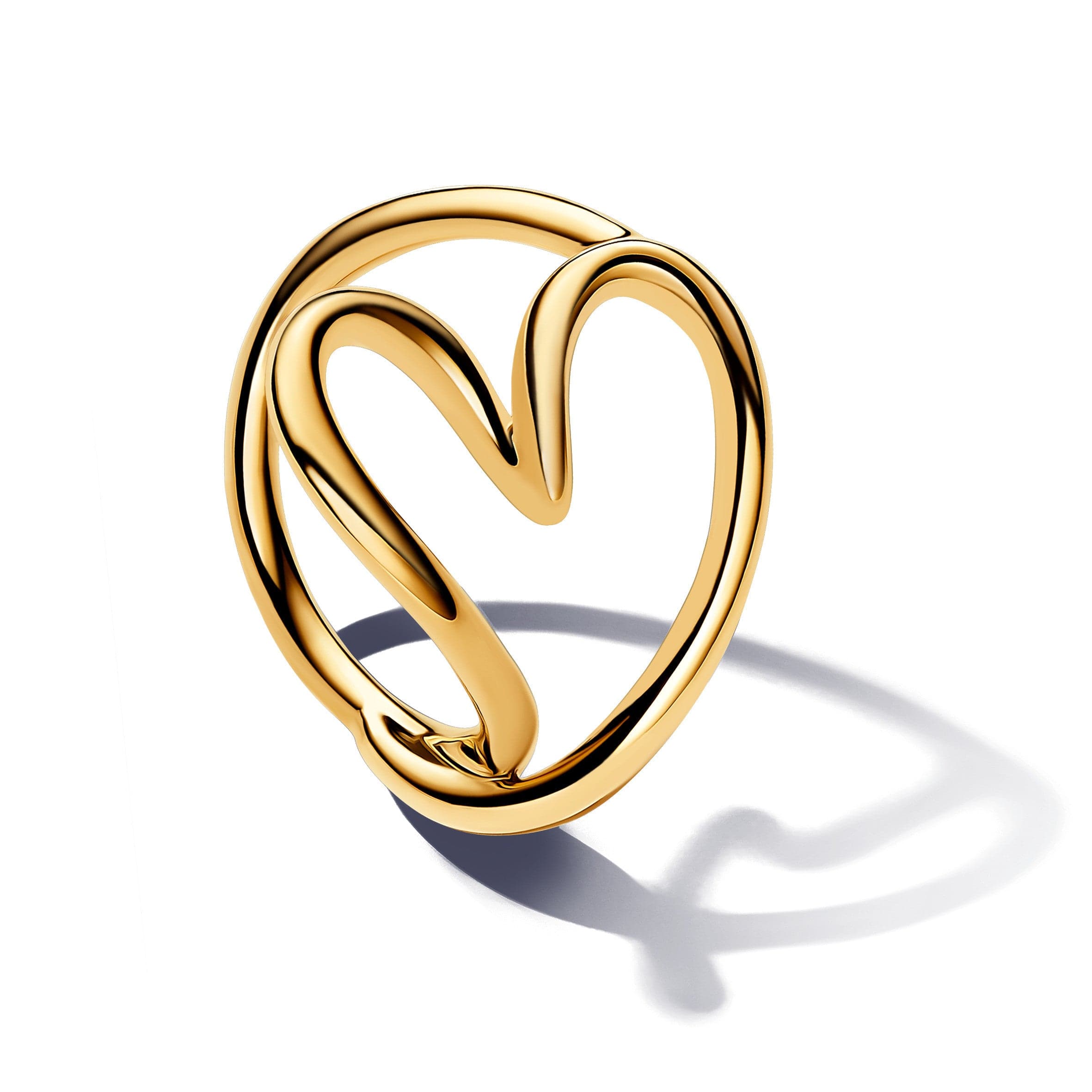Pandora - Anello Cuore Linea Sinuosa