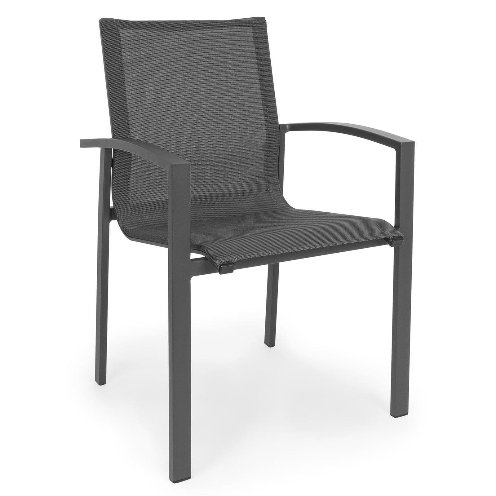 Poltrona "Atlantic" in alluminio con tessuto anti macchia ideale per giardino confezione da 2 pezzi - 21