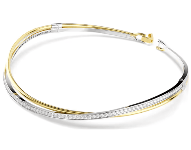 SWAROVSKI - Collana Girocollo Hyperbola Taglio Round, Bianco, Mix di finiture in Collane Alba Gioielli - Casoria, commercioVirtuoso.it