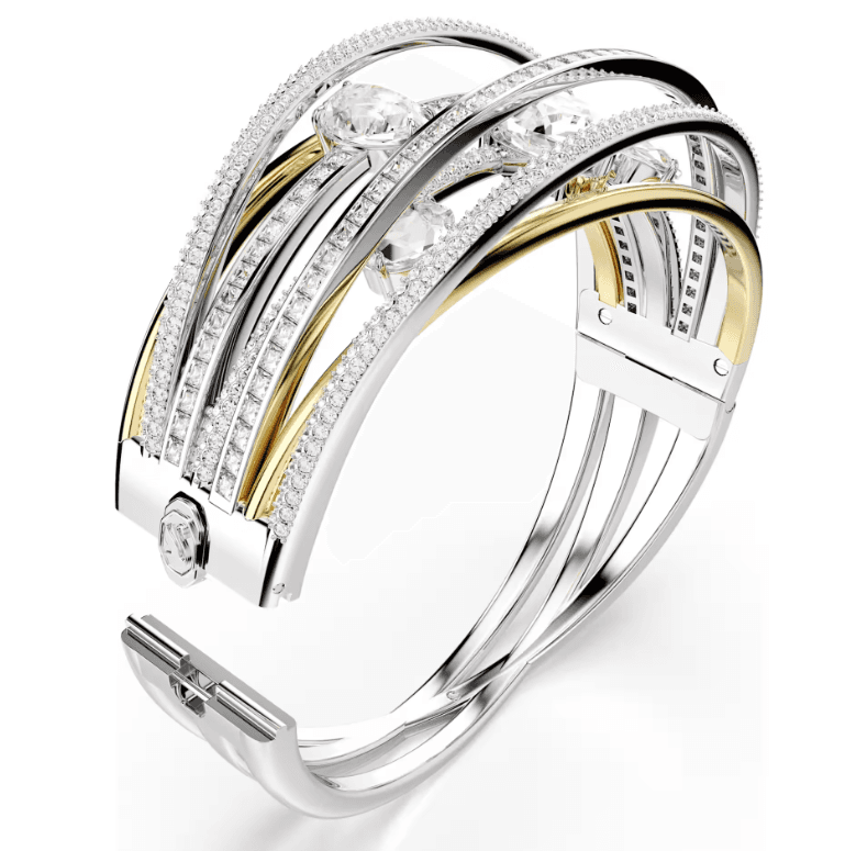 SWAROVSKI - Bracciale rigido Hyperbola Taglio misto, Bianco, Mix di finiture in Bracciali Alba Gioielli - Casoria, commercioVirtuoso.it