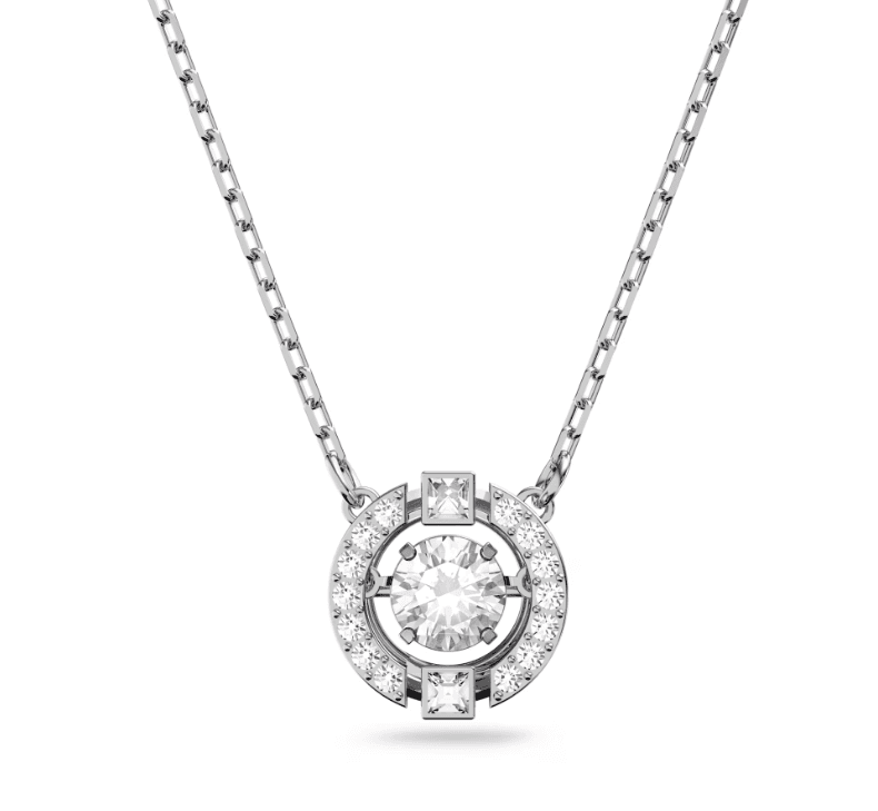 SWAROVSKI - Collana Una Taglio Round, Bianca, Placcato rodio in Collane Alba Gioielli - Casoria, commercioVirtuoso.it