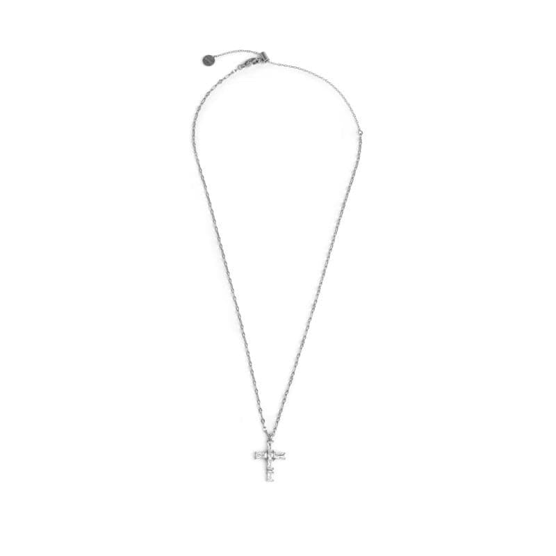 Marlù   Collana croce pendente con cristalli baguette in Collane Alba Gioielli - Casoria, commercioVirtuoso.it