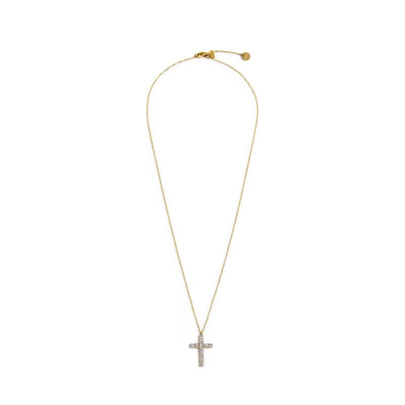 Marlù   Collana croce pendente 2,6cm con zirconi in Collane Alba Gioielli - Casoria, commercioVirtuoso.it