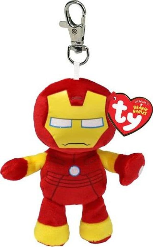 Ty - Collezione Marvel Portachiavi Peluche Iron Man - 2