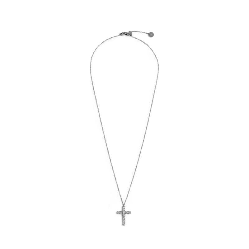 Marlù   Collana croce pendente 2,6cm con zirconi in Collane Alba Gioielli - Casoria, commercioVirtuoso.it