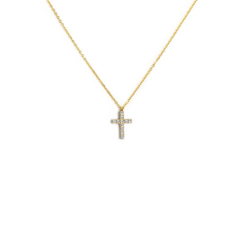 Marlù Collana croce pendente 1,4cm con zirconi in Collane Alba Gioielli - Casoria, commercioVirtuoso.it