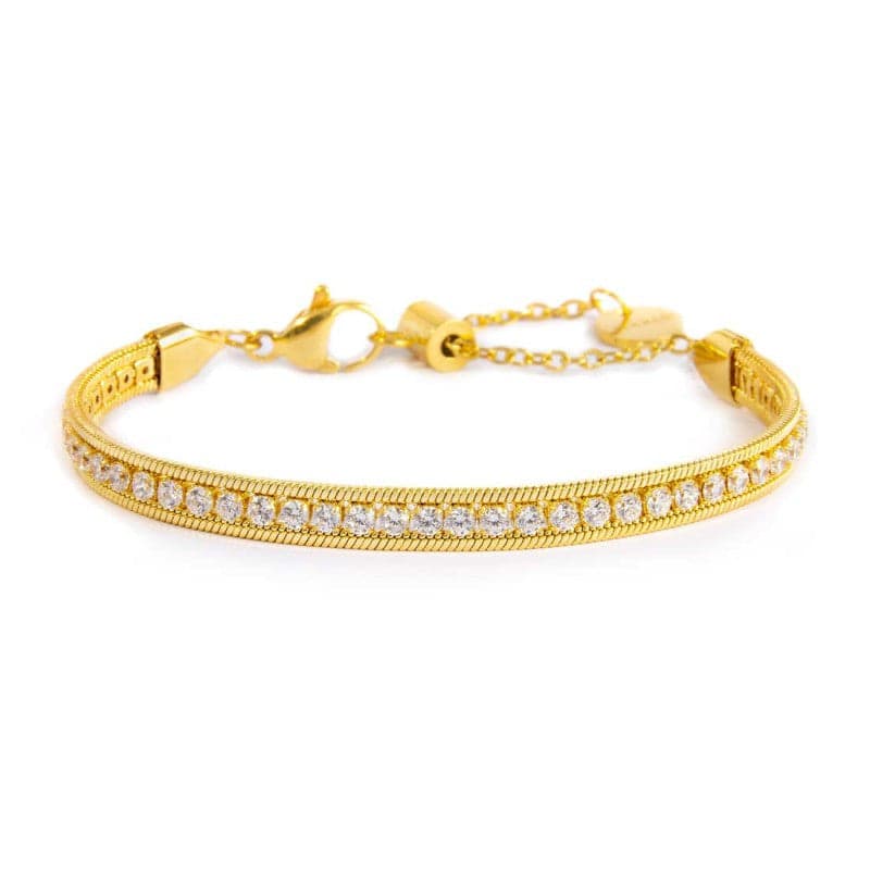 Marlù Bracciale tennis zirconi baguette catena snake squadrata in Bracciali Alba Gioielli - Casoria, commercioVirtuoso.it