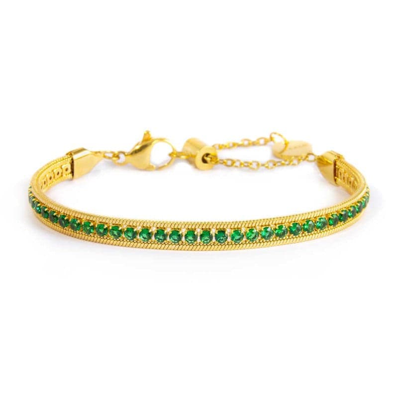 Marlù  Bracciale tennis zirconi baguette catena snake squadrata in Bracciali Alba Gioielli - Casoria, commercioVirtuoso.it