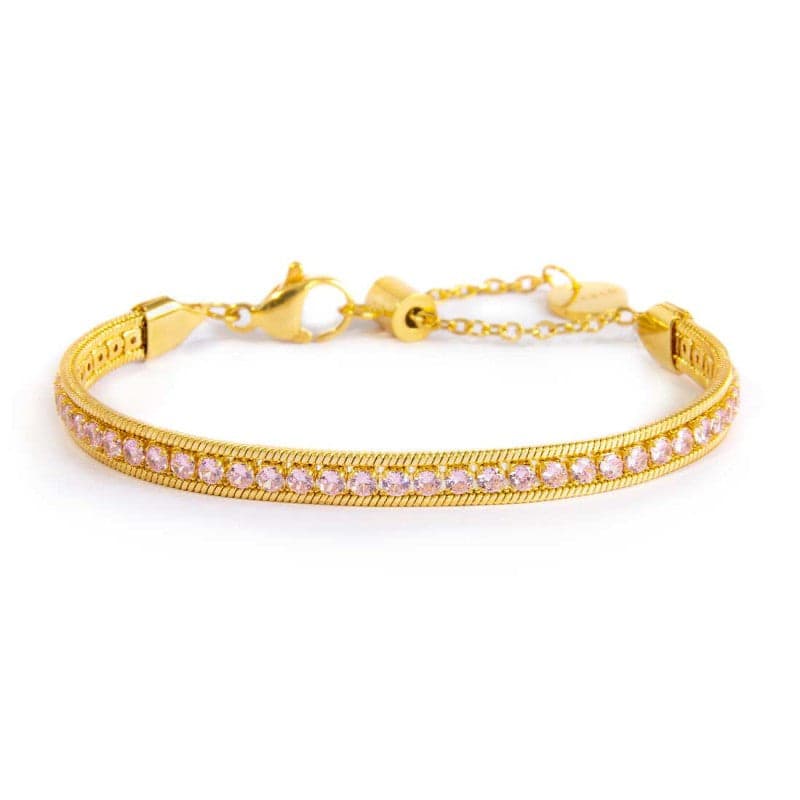 Marlù  Bracciale tennis zirconi baguette catena snake squadrata in Bracciali Alba Gioielli - Casoria, commercioVirtuoso.it
