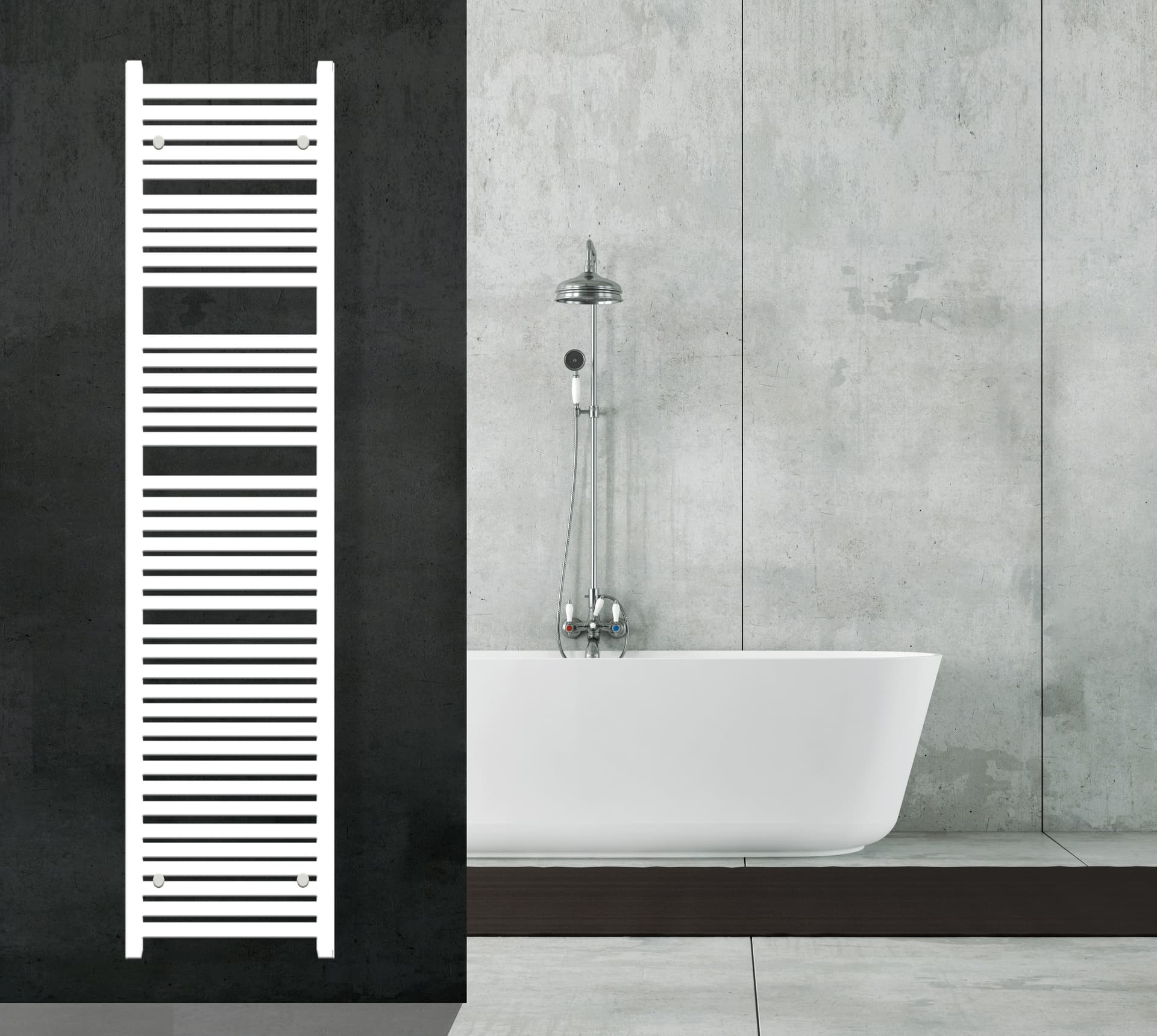 Scaldasalviette termoarredo 180x45 bianco interasse 40 cm IDRAULICO in Scalda asciugamani da parete Mondialshop - Parabiago, commercioVirtuoso.it