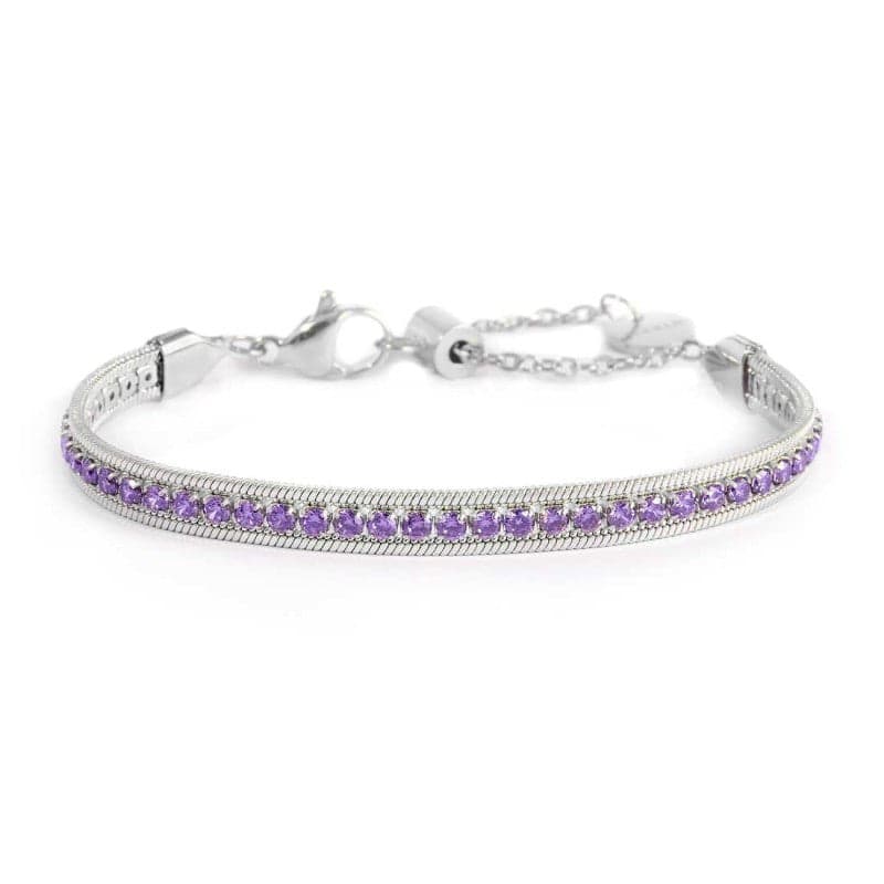 Marlù  Bracciale tennis zirconi baguette catena snake squadrata in Bracciali Alba Gioielli - Casoria, commercioVirtuoso.it