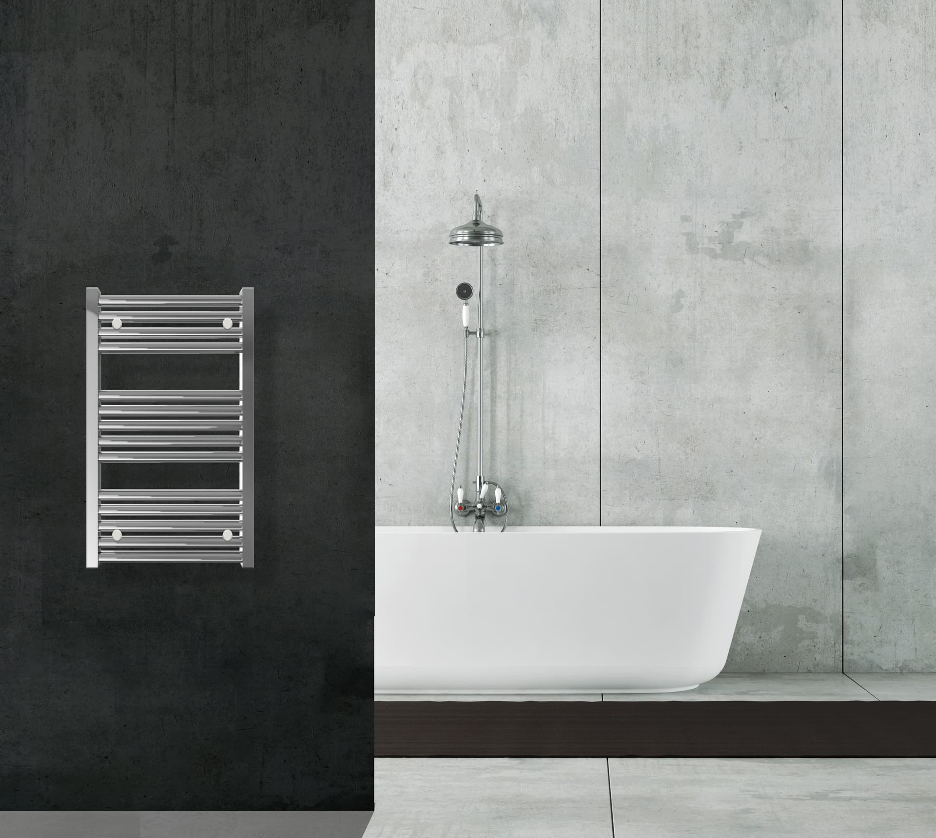 Scaldasalviette termoarredo 80x45 Cromato interasse 40 cm IDRAULICO in Scalda asciugamani da parete Mondialshop - Parabiago, commercioVirtuoso.it
