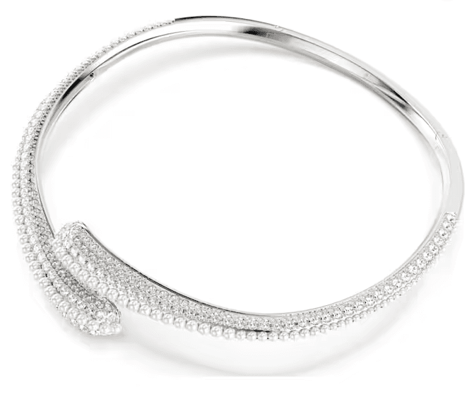 SWAROVSKI - Collana Sublima Crystal Pearl, Taglio Round, Bianca, Placcato rodio in Collane Alba Gioielli - Casoria, commercioVirtuoso.it