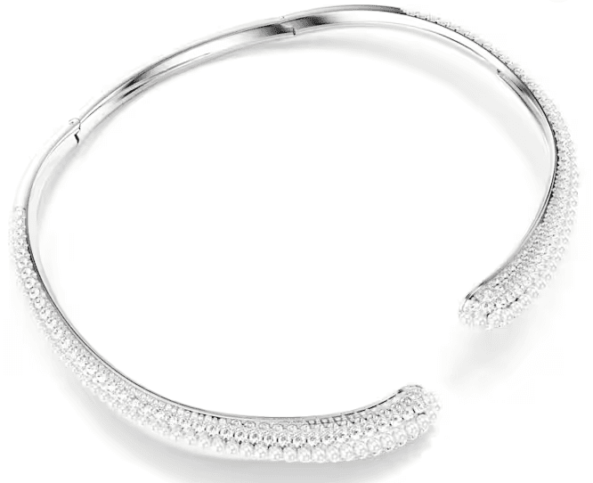 SWAROVSKI - Collana Sublima Crystal Pearl, Taglio Round, Bianca, Placcato rodio in Collane Alba Gioielli - Casoria, commercioVirtuoso.it