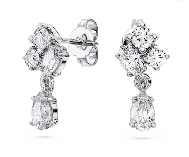 SWAROVSKI - Orecchini pendenti Galaxy Diamanti 0,75 ct tw, Taglio misto, Oro bianco 18 K